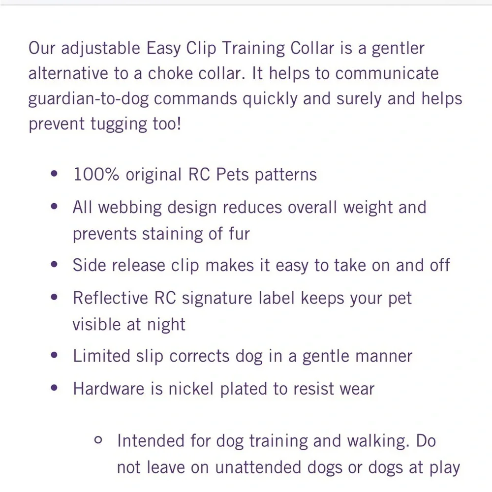 RC Pets Patterned Easy Clip Web Training Dog Collar - Bright Paisley Pink